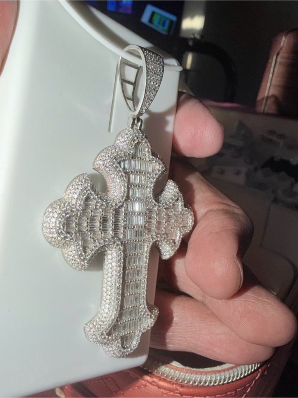 Massive Iced Out 
Cross - Solid 925 Sterling Silver